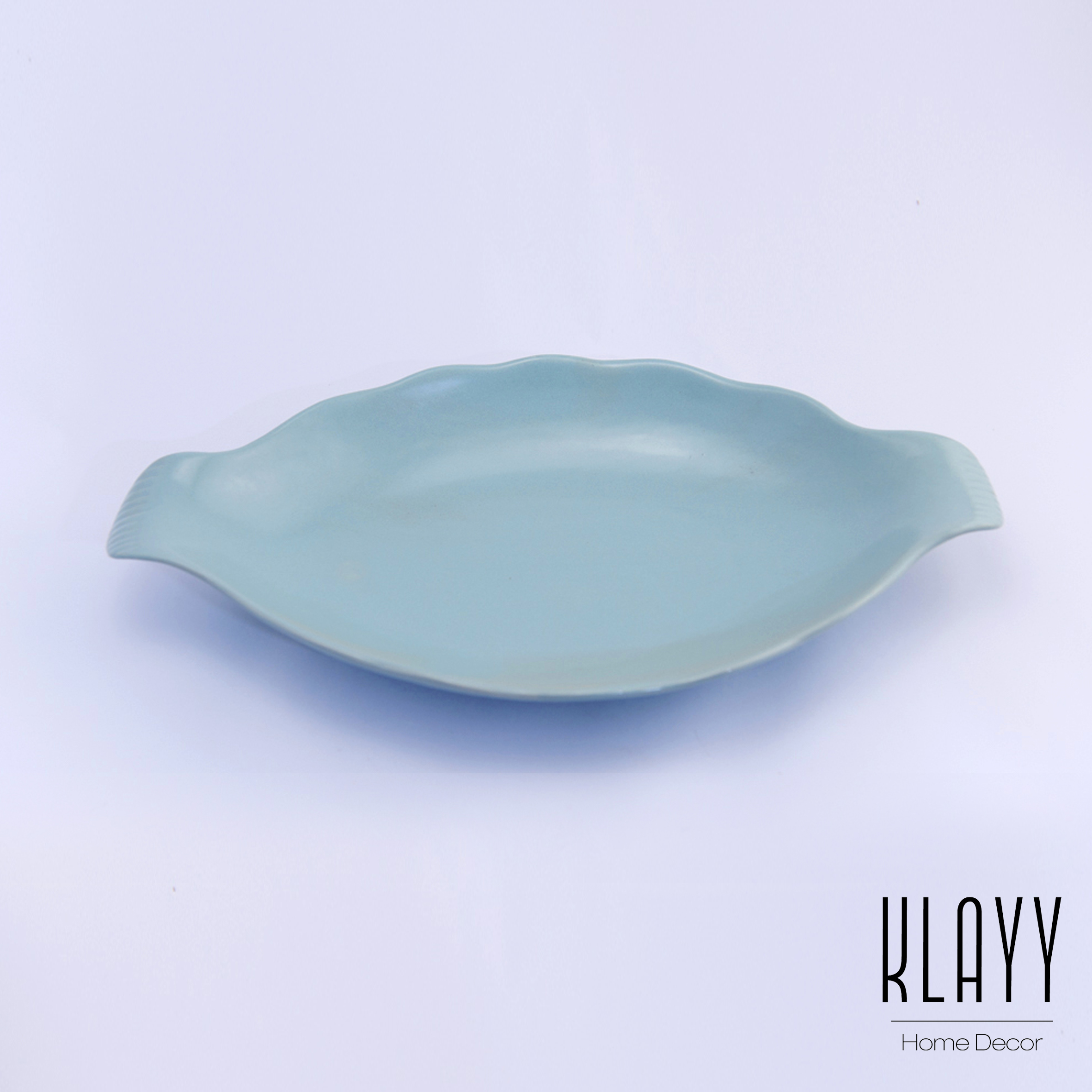 Cyan Blue Fish Plate